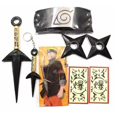 Kit Minato Full Naruto Kunai Shuriken Bandana Colar Naruto