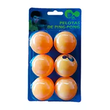 Pelota Ping Pong Uk Time Set 6 Unidades (color Naranja)