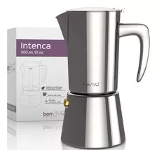 Bonvivo Intenca - Cafetera Italiana De Lujo De Acero Inoxida