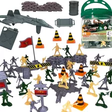 Boneco Soldado Plastico Guerra Exercito Militar Miniatura Av