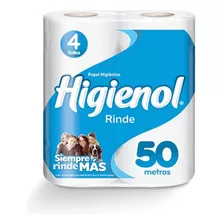 Papel Higiénico Higienol Rinde 50mt. X 4 Unid