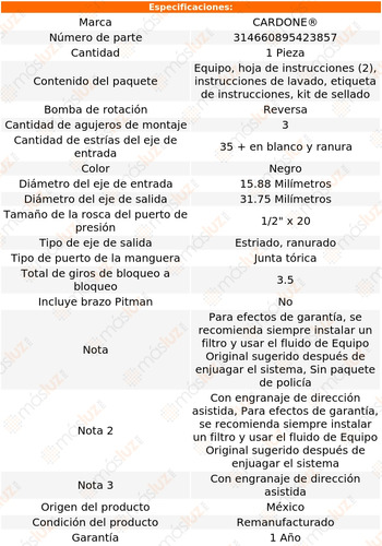 (1) Caja Direccin Hidrulica Fifth Avenue 83/89 Reman Foto 4