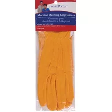 Fons Y Porter Machine Quilting Grip Guantes, Grande, Oro, 1-