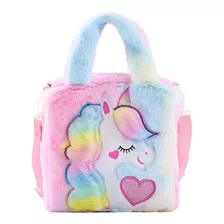 Bolso Infantil Unicornio Peluche Crossbody Preescolar Niños