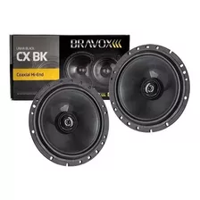 Alto Falante Bravox Cx60-bk 6 Polegada 120rms Black Coaxial Cor Preto