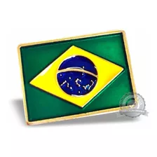 Pin Boton Broche Bandeira Brasil Seleção Copa - 25 Und