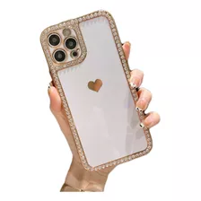 Estuche Funda Blanca Con Cristales Para iPhone 13 Pro 