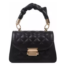 Bolso Bandolera Para Mujer Moda Con Hebilla Metálica Negro