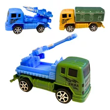 Kit 3 Caminhões Militar Fricção Brinquedo Carrinhos Menino
