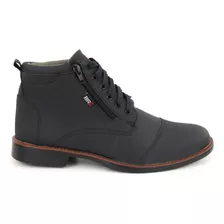 Coturno Masculino Bota Urbano Casual Estiloso Preto