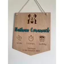 Cartel De Nacimiento Modelo Perro