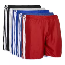 Kit 5 Shorts Futebol Masculino Plus Size Cós Elástico Faixa