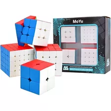 Pack Moyu 2x2 3x3 4x4 5x5 Stickerless