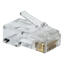 100 Conectores Rj45 Cat6-p/cabo De Rede-novo