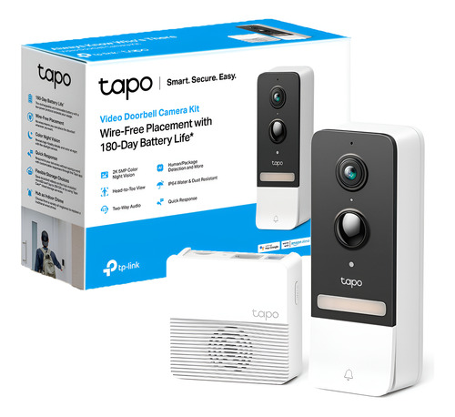 Videoportero Tapo D230s1 2k 5mp Timbre Con Vídeo Inteligente A Batería Tapo