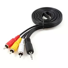 Cable Av Audio Video 3.5mm A 3 Rca 3x1 1.5m