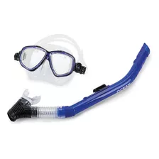 Kit De Máscara E Snorkel Ocean Mormaii / Azul