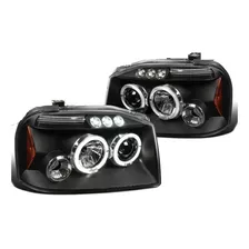 Faros Led Halo Negro Nissan Frontier 2001 2002 2003 2004