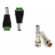 Kit 34 Conector Bnc Com Mola + 17 P4 Macho Com Borne