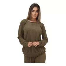 Conjunto Feminino Malha Suede Inverno Frio Manga Longa