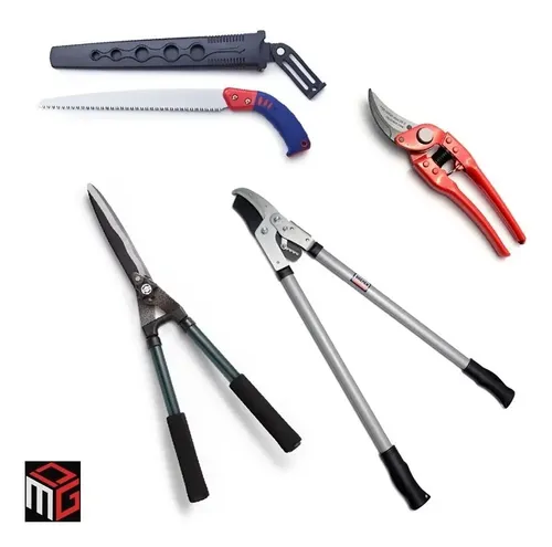 Kit 3 Tijeras De Podar + Serrucho Bremen Profesionales Cod. 2921 + 6198 + 2493 + 6005 Dgm