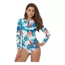 Bañador De Una Pieza De Manga Larga, Protección Uv Surf Wear