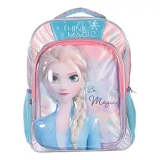 Mochila Escolar Grande Primaria Ruz Disney Princesas Frozen Elsa 170543 Coleccion Flake Color Rosa