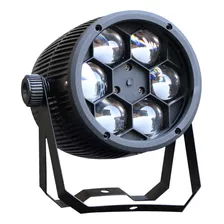 Canhao De Led Projetor Beam Bee Eye 6 Leds 12w Rgbw Rotativo