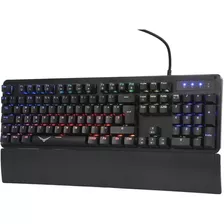 Teclado Mecanico Gamer Pc Led Rgb Usb Multimedia Ergonomico 