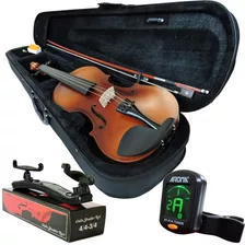 Kit Violino Barth Old 4/4 C/ Case Bk+ Espaleira+ Afinador