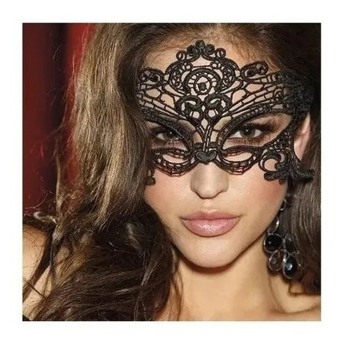 Antifaz Sexy Mascara De Ojos Halloween Lencería Encaje Negro