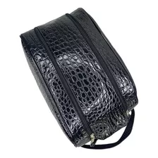 Organizador Porta Maquiagem Necessaire Feminina Masculina Cor Croco Preto