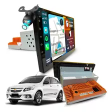 Kit Multimidia 1din Agile 2012-2016 Carplay Bluetooth 9p Cor Chevrolet Agile 2015