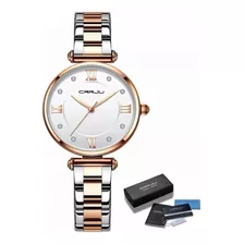 Reloj Elegante Casual Mujer Dama Acero Inox + Caja De Regalo