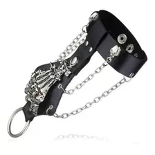 Pulsera Brazalete Guante Calavera Punk Rock Gótico 