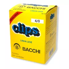 Clips De Papel Bacchi 4/0 Com 420 Unidades