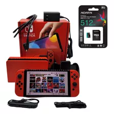 Nintendo Switch Oled 64gb Mario Red 512gb Ch!p Magia Titulos