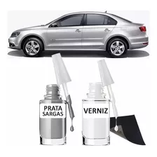 Tinta Tira Risco Automotivo Volkswagen Golf Cor Prata Sargas