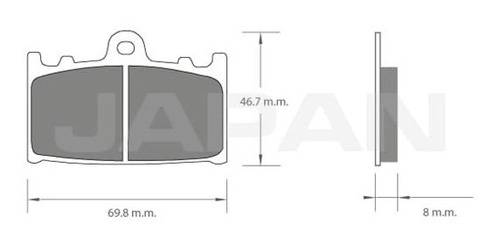 Pastilla Freno Japan Suzuki Gsr 600 Delantera 017734 Foto 2