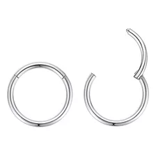 Piercing Aro Infinito Bisagra 12mm Plateado 16g 2 Pz Acero Q