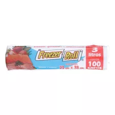 Sacos Para Freezer E Micro-ondas Roll 23cm X 38cm De 3 Litros Com 100 Unidades