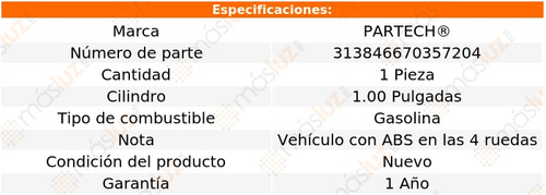 1- Bomba Frenos Mercury Cougar 2.0l 4 Cil 1999/2002 Partech Foto 2