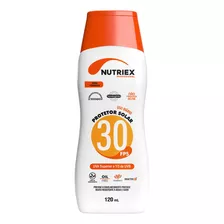 Protetor Solar Fator 30 Fps 1/3 Uva Sem Óleo 120ml Nutriex