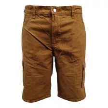 Bermuda Tipo Cargo Para Hombre En Gabardina