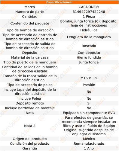 Licuadora D/h K2500 Suburban V8 5.7l 97/99 Foto 5