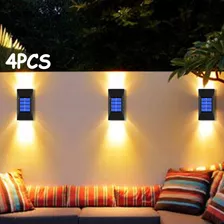 4 Luces Solares Led Lámparas De Pared Decoración De Jardín