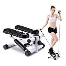 Stepper Step Simulador Caminhada Elástico Exercícios Fitness Cor Branco