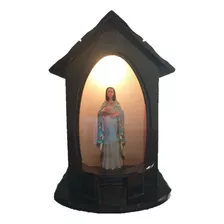 Imagem Nossa Senhora Grávida + Oratório Capela Com Luz 220v