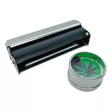 Maquina De Liar Metalica #9 (78mm) + Grinder 2pcs En Acero