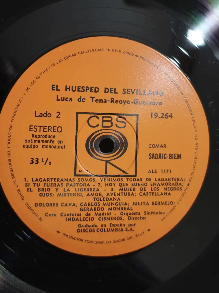 Luca De Tena - Reoyo Guerrero - El Huesped del Sevillano - vinilo 1984